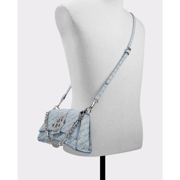 NWT~ALDO X BARBIE VOGUE Blue & Rhinestones Limited Edition Shoulder Bag Purse - Picture 4 of 15